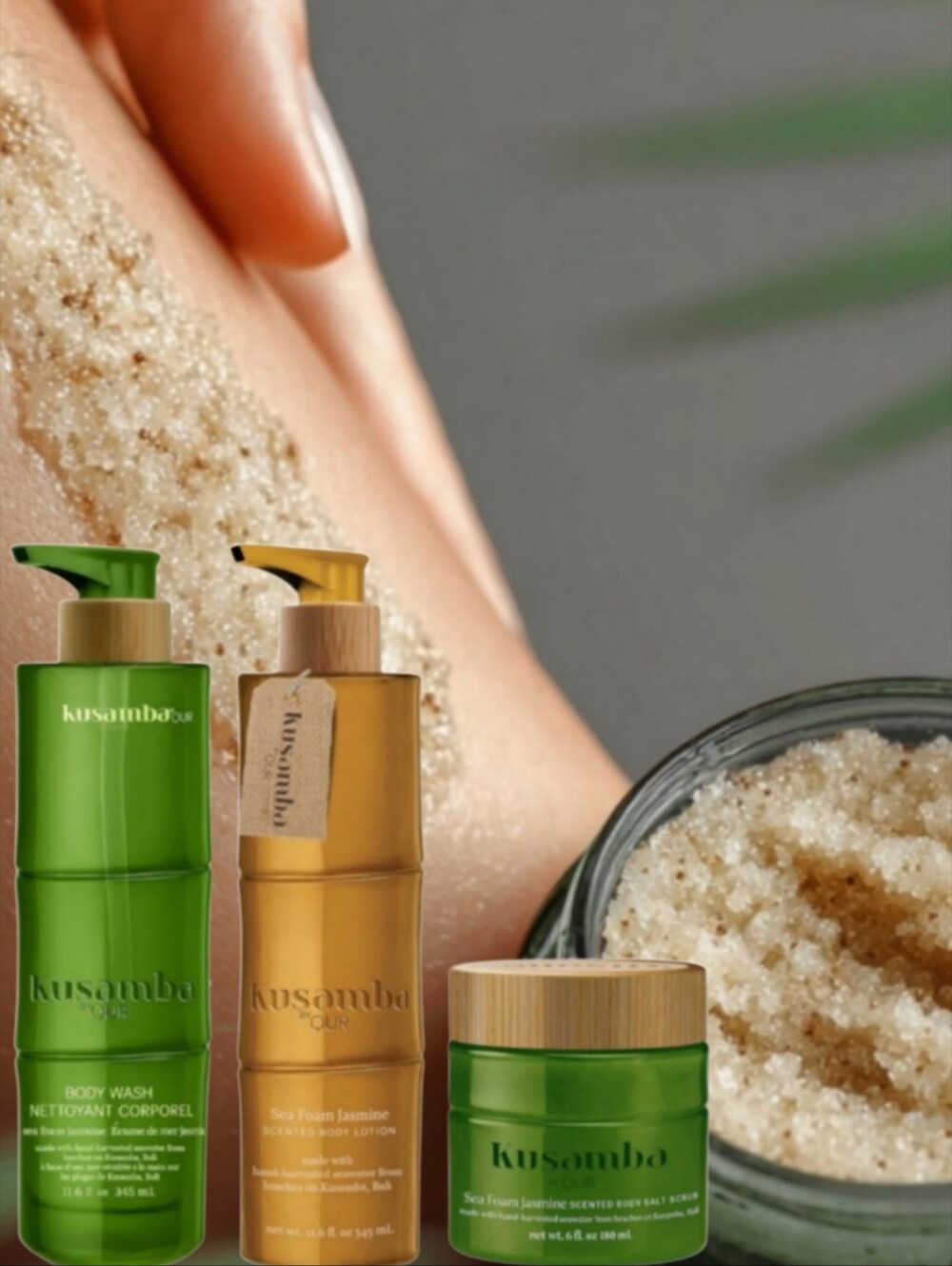 Bali Sea Salt Sea Foam Jasmine Set by QUR/ Kusamba